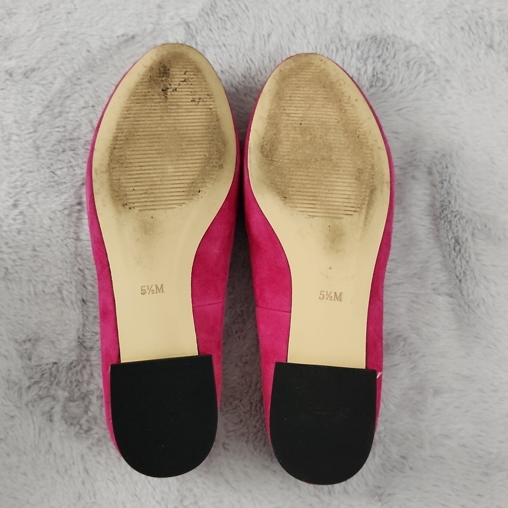 *NWT Talbots Black Everson Kiltie Pink Suede Tassel Loafers 5.5M - Picture 9 of 13